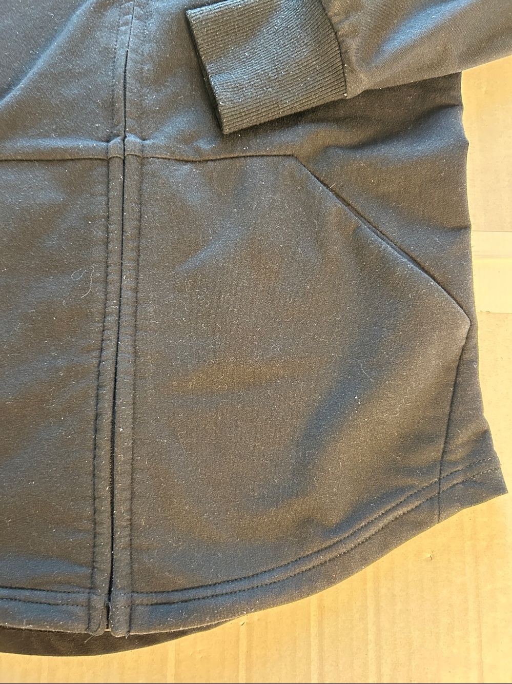 Gymshark Crest Zip Up Black Hoodie Full Length . Sz S - Picture 6 of 11